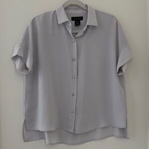 Rachel Zoe Light Gray Blouse Loose Fit